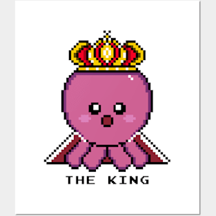 King Octopus, The Royal Pixelated Majesty Posters and Art